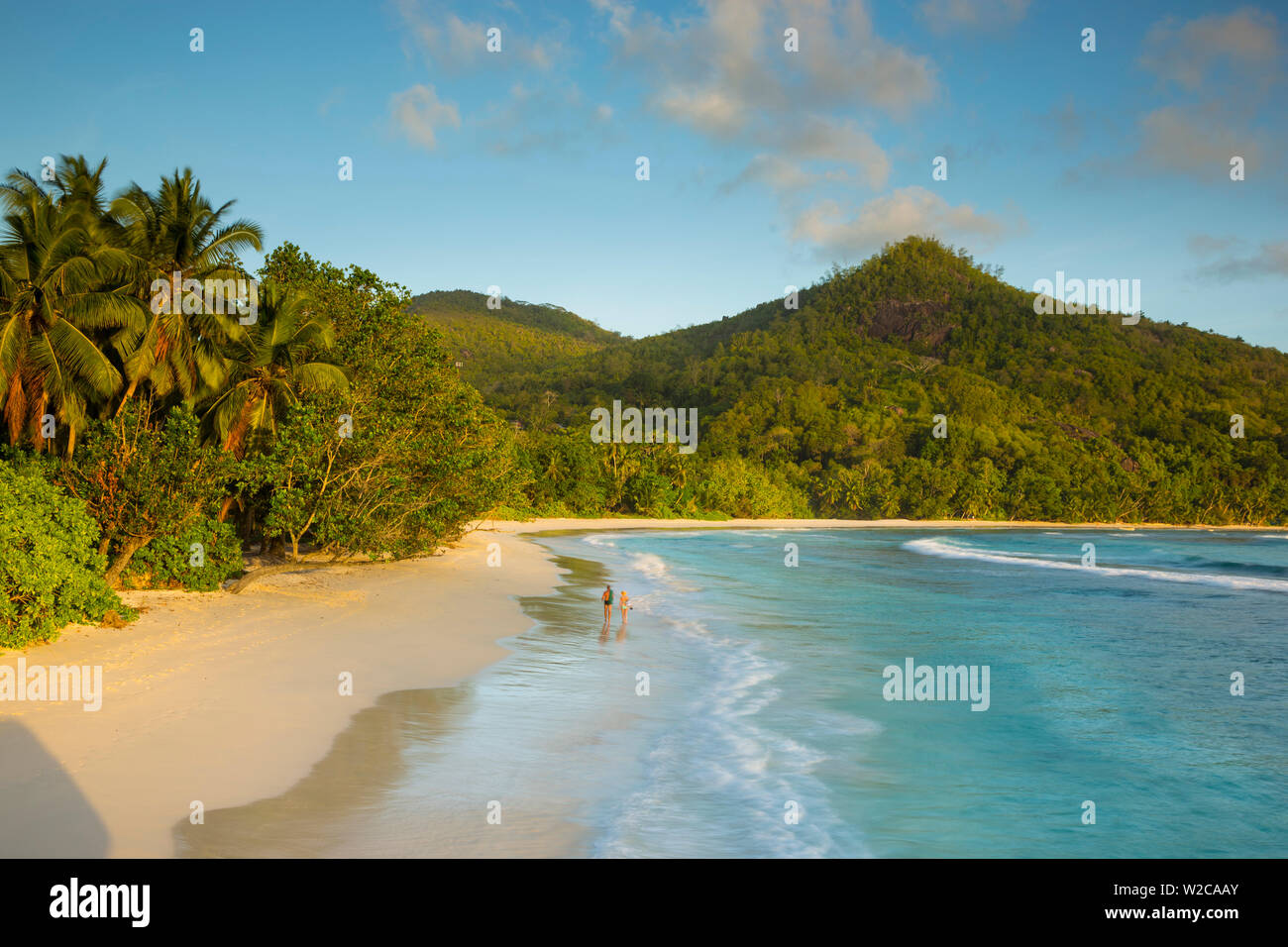 Tropical beach, dans le sud de Mahe, Seychelles Banque D'Images