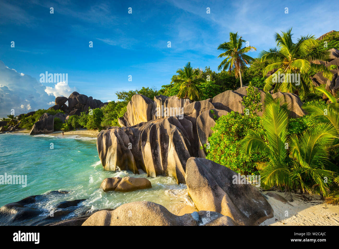 Anse Source d'argent beach, La Digue, Seychelles Banque D'Images