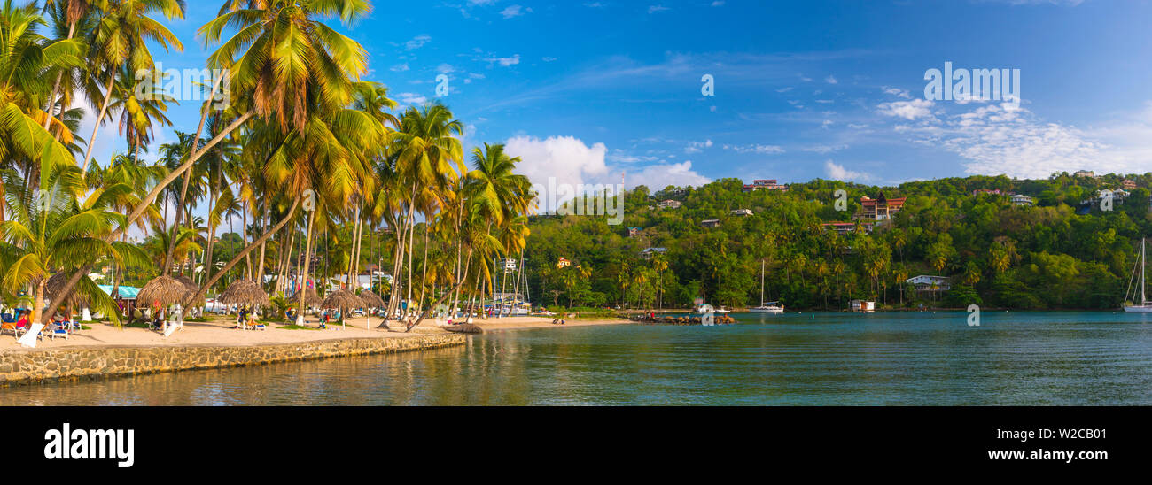 Caraïbes, St Lucia, Marigot Marigot Bay Banque D'Images