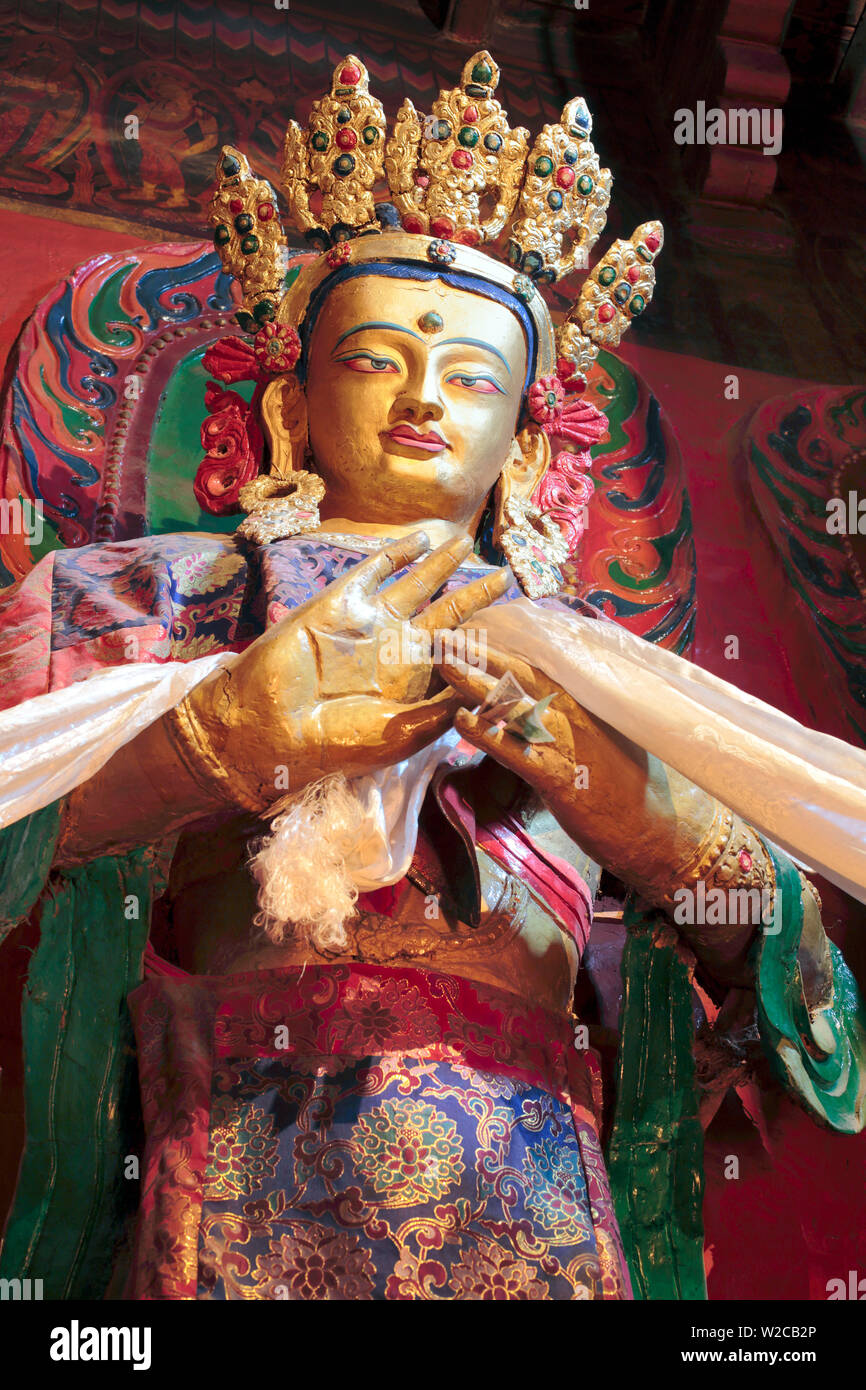 Le monastère de Shalu, Shigatse, Tibet, Chine Banque D'Images