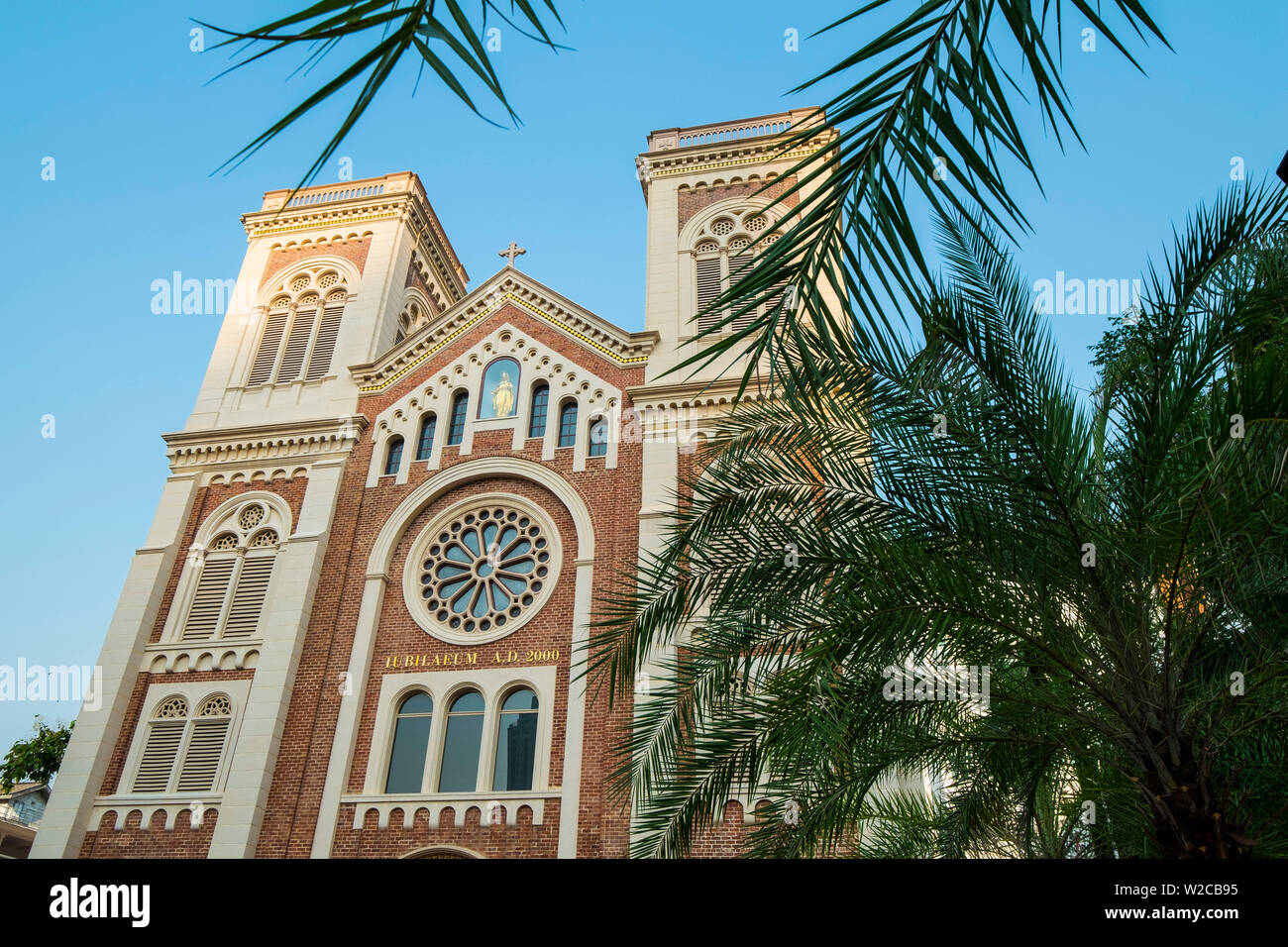 L'église catholique, Bang Rak, Bangkok, Thaïlande Banque D'Images