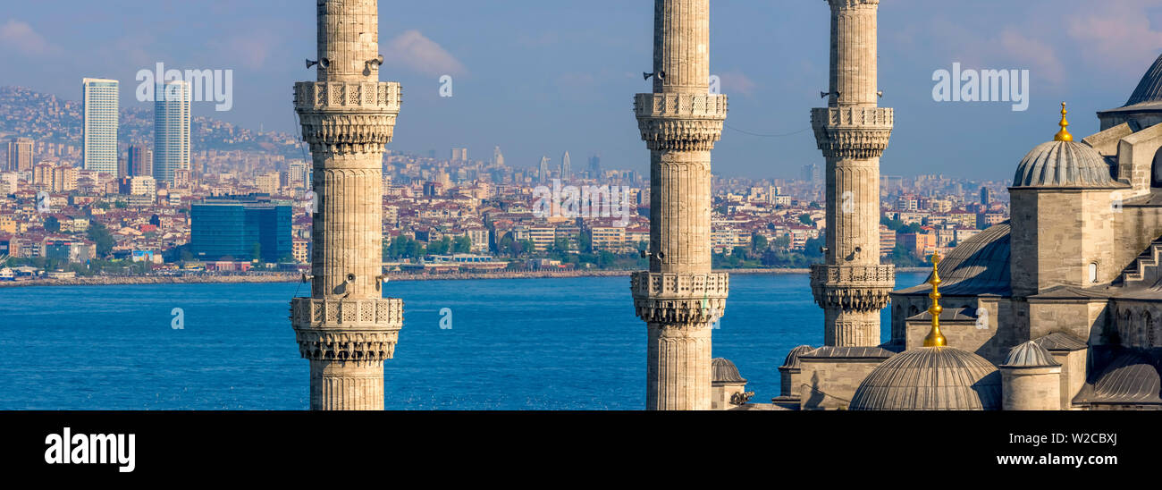 La Turquie, Istanbul, Sultanahmet, la Mosquée Bleue (Mosquée Sultan Ahmed ou Sultan Ahmet Camii) Banque D'Images