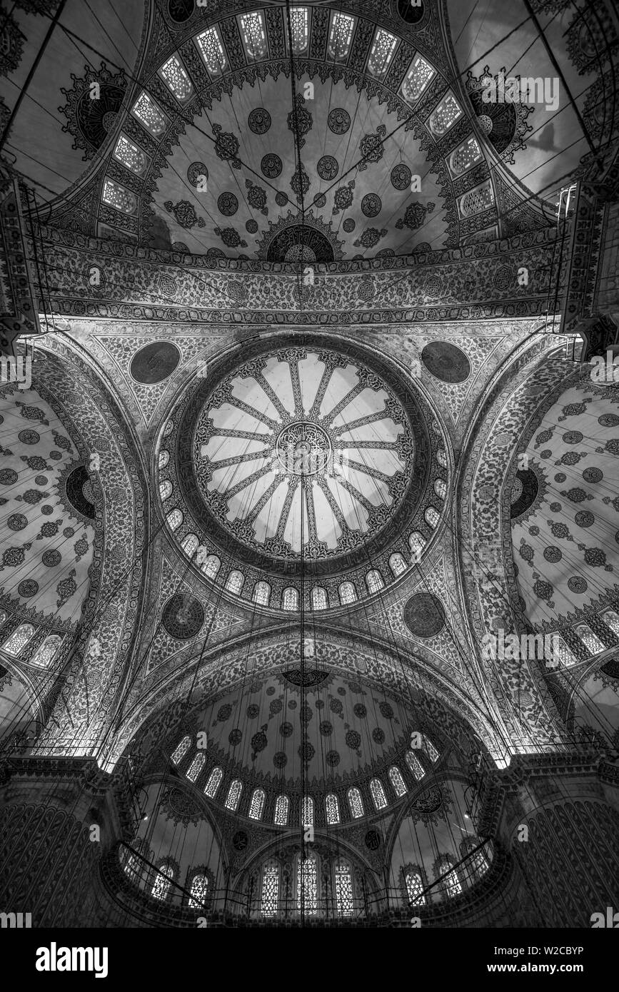 La Turquie, Istanbul, Sultanahmet, la Mosquée Bleue (Mosquée Sultan Ahmed ou Sultan Ahmet Camii) Banque D'Images