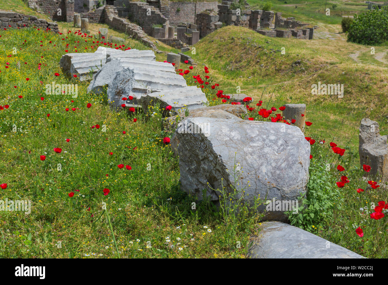 Sanctuaire d'Asclépios, Pergamon, Bergama, Province d'Izmir, Turquie Banque D'Images