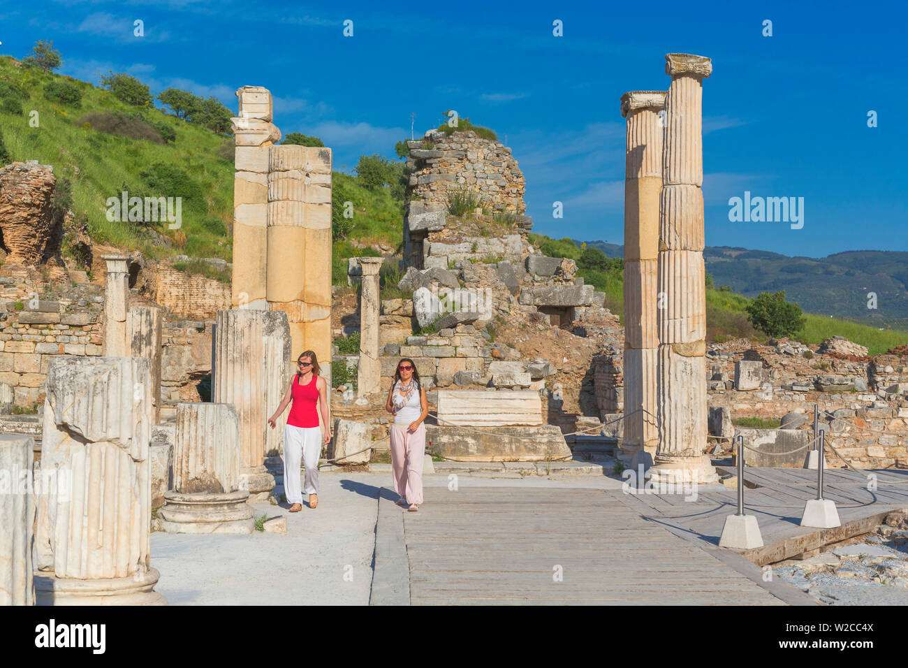 Ruines de l'ancienne Ephèse, Selcuk, Izmir, Turquie Province Banque D'Images