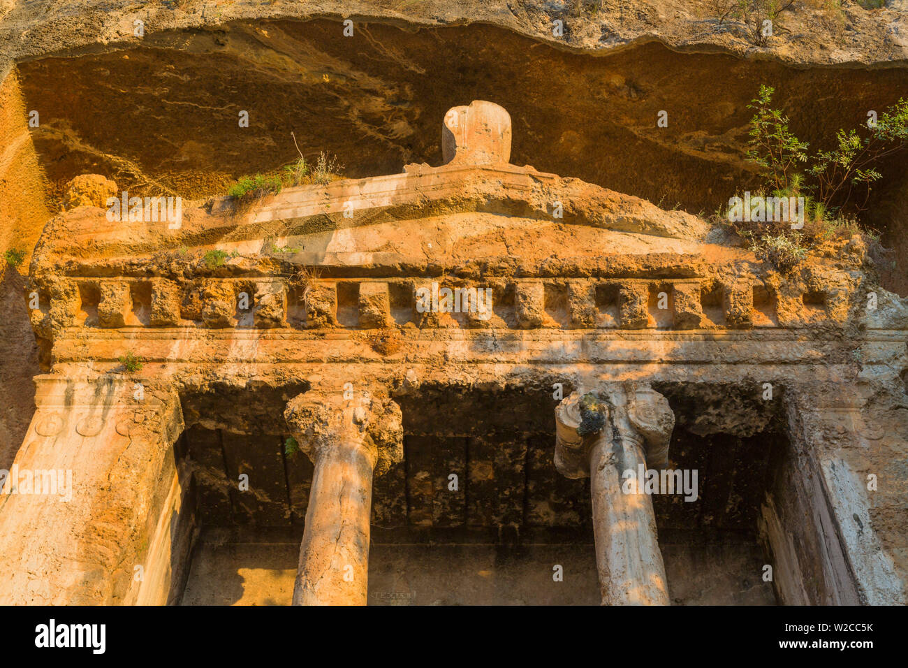 Tombeau d'Amyntas, Fethiye, Province de Mugla, Turquie Banque D'Images