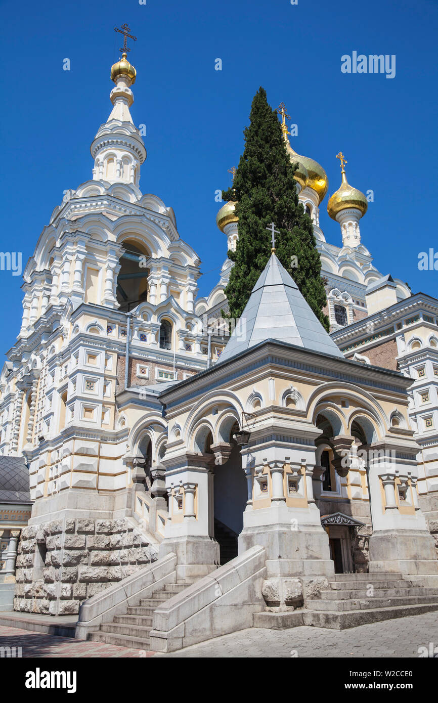 L'Ukraine, Crimée, Yalta, la cathédrale Alexandre Nevski Banque D'Images