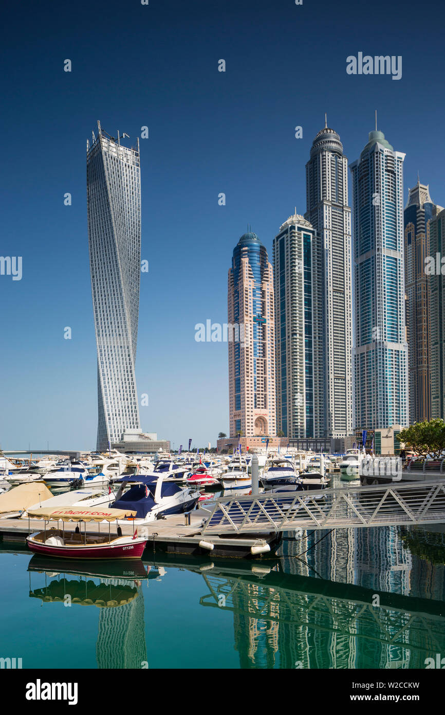 La Marina de Dubaï, Dubaï, Émirats Arabes Unis Banque D'Images