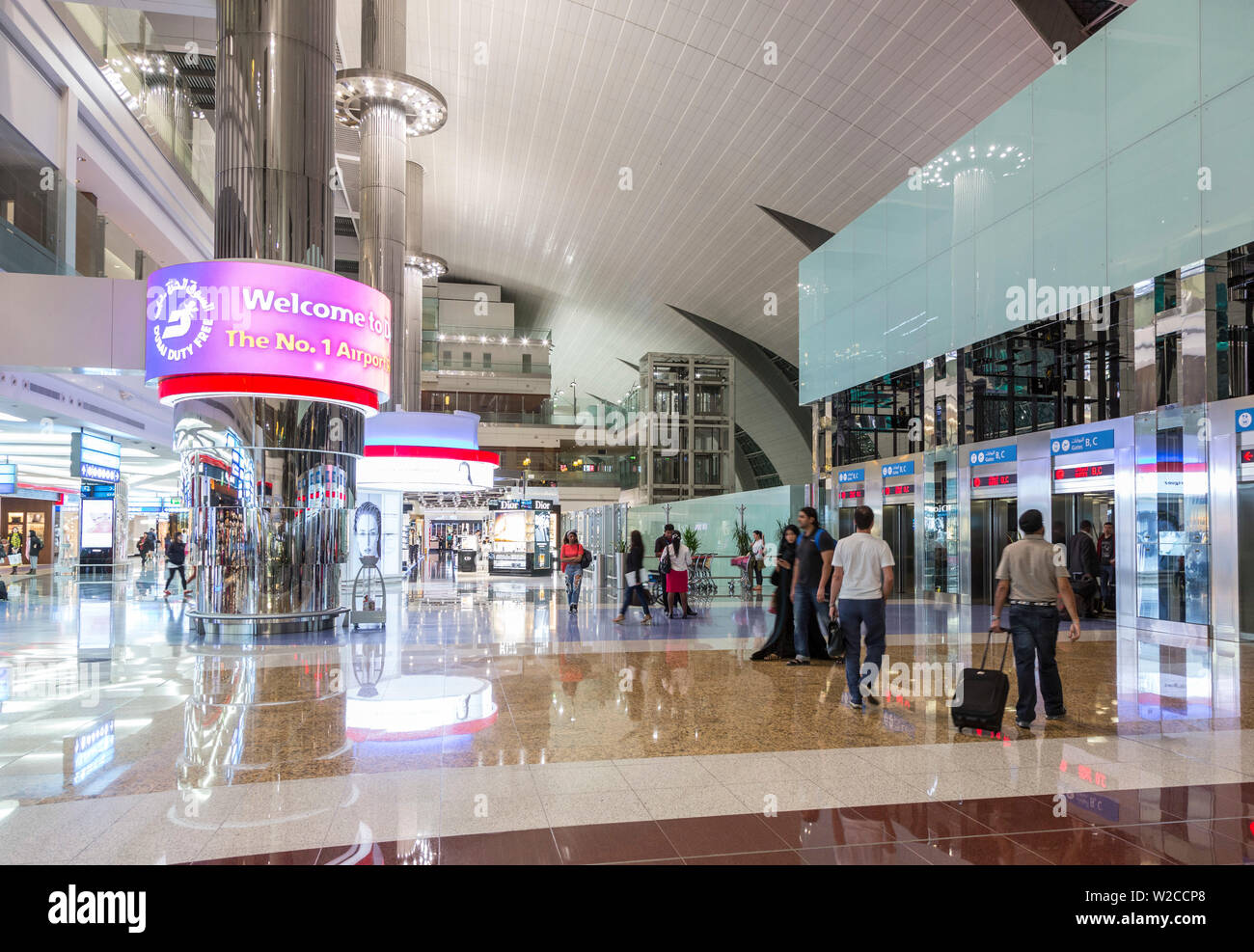 L'Aéroport International de Dubai, Dubaï, Émirats arabes unis Banque D'Images