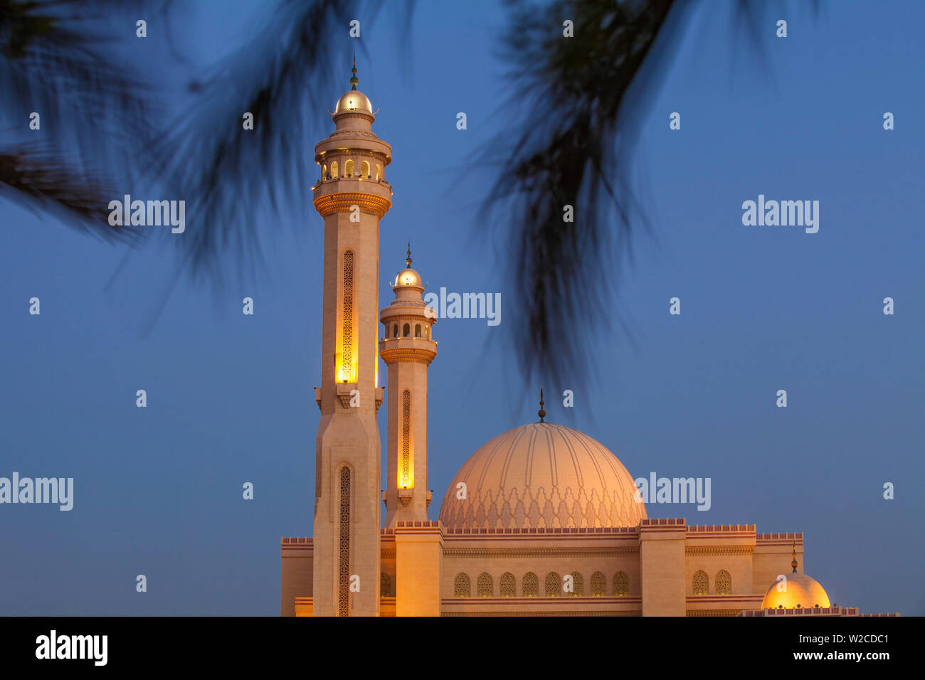 Bahreïn, Manama, Juffair, Al Fateh Mosque - La Grande Mosquée Banque D'Images