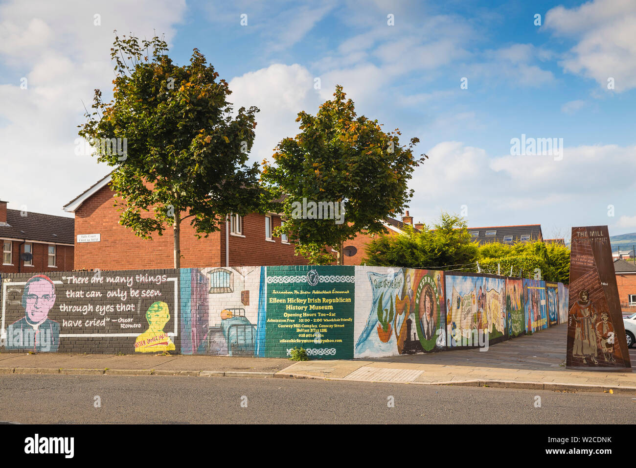 Royaume-uni, Irlande du Nord, Belfast, Falls Road, fresques politiques Banque D'Images