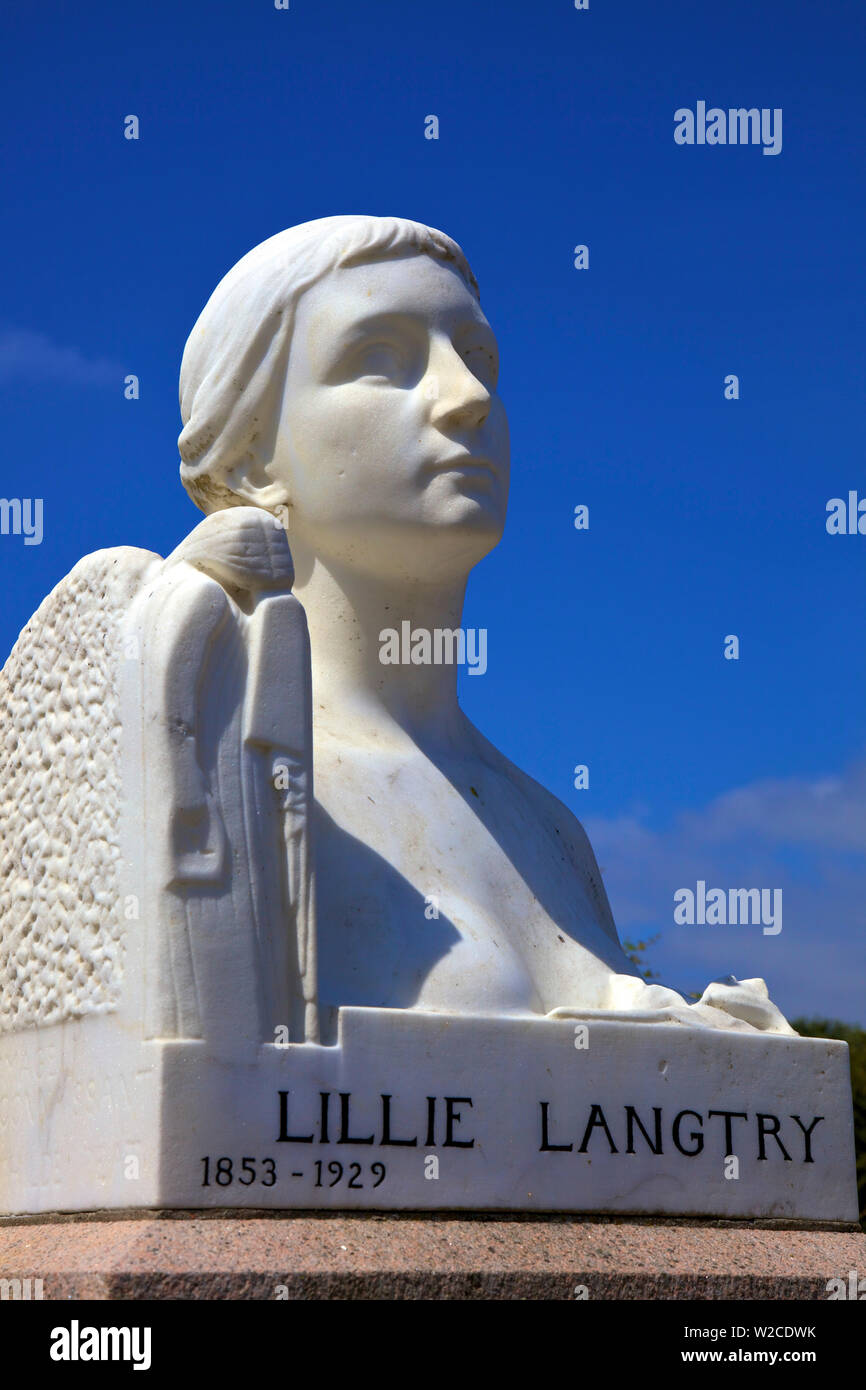 La pierre tombale, Lillie Langtry Saint Saviour's, Jersey, Channel Islands Banque D'Images