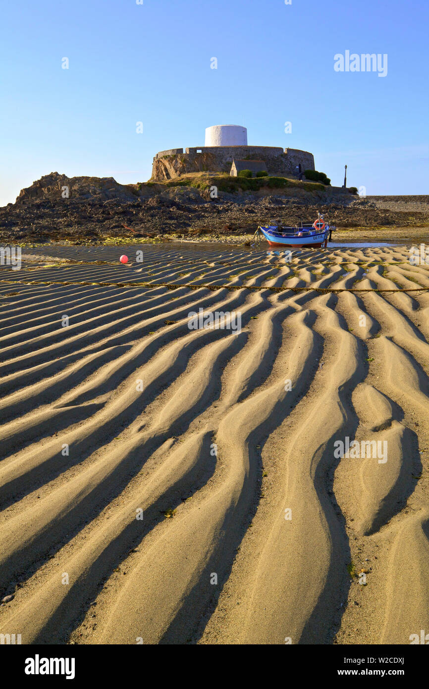 Fort gris, Rocquaine Bay, Guernsey, Channel Islands Banque D'Images