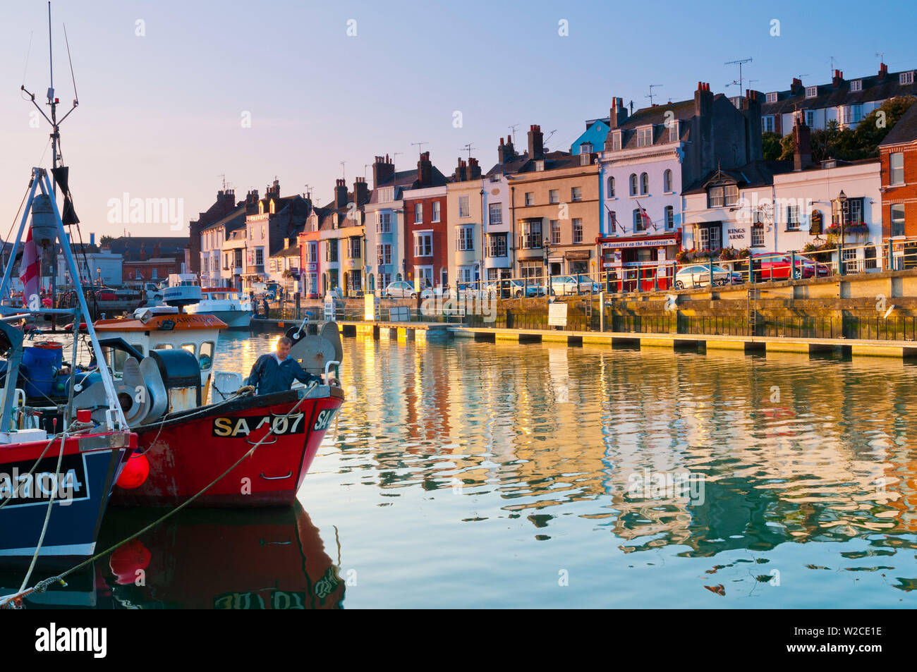 UK, Dorset, Jurassic Coast, Weymouth, Custom House Quay Banque D'Images