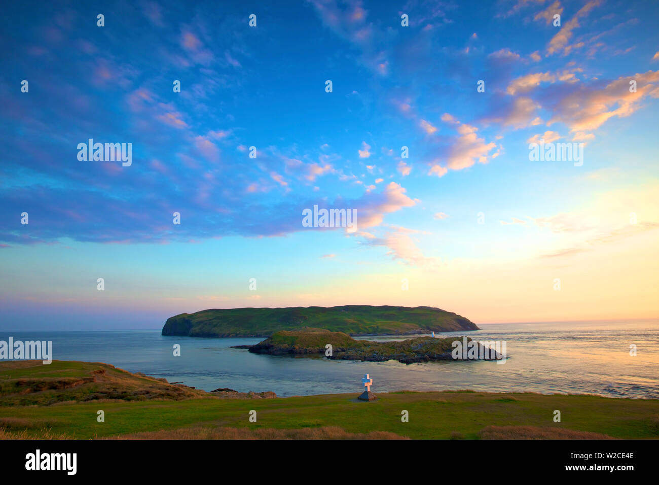 Le son et Calf of Man, Port St Mary, à l'île de Man Banque D'Images