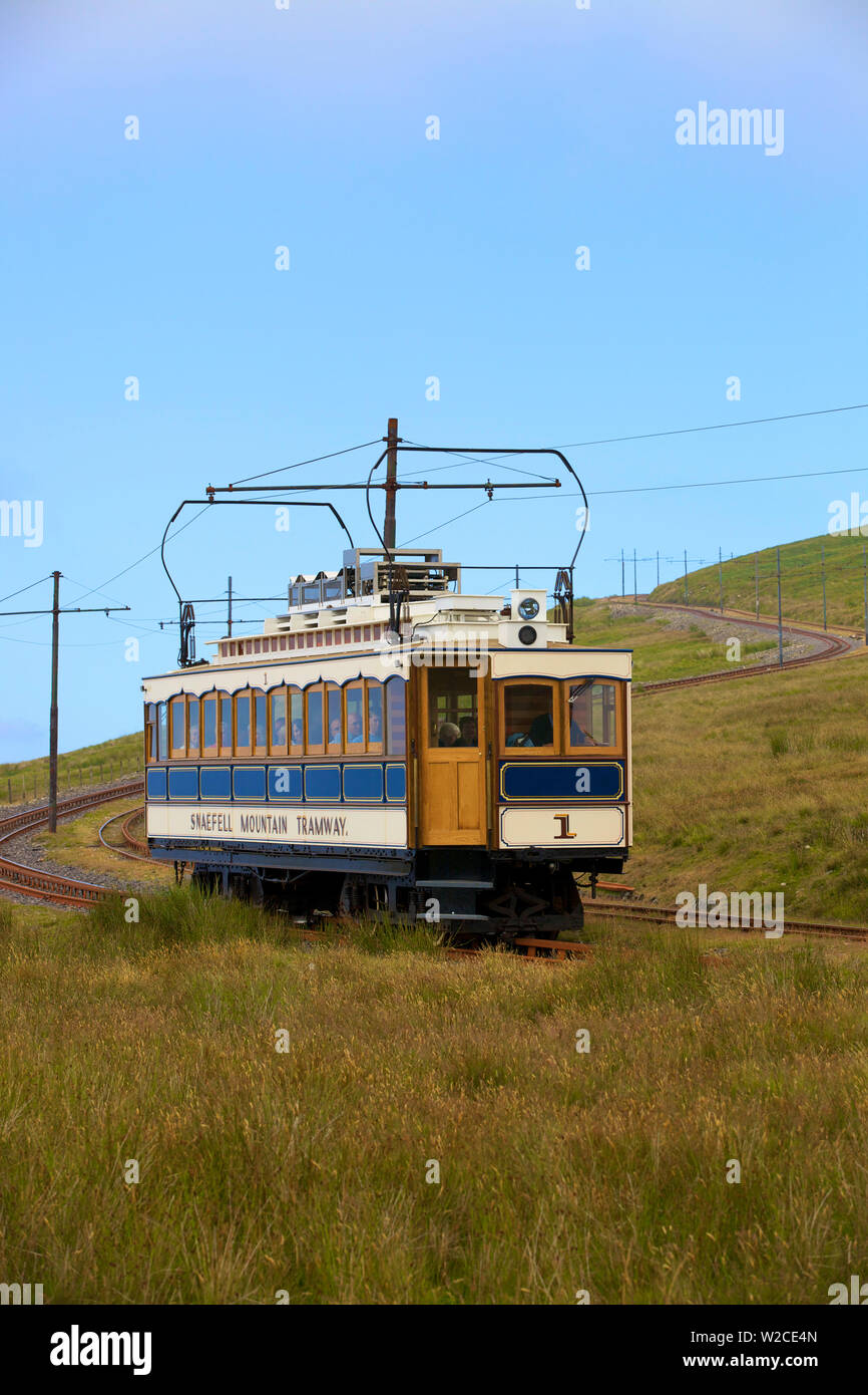 Snaefell Mountain Railway, Sneffels, Île de Man Banque D'Images
