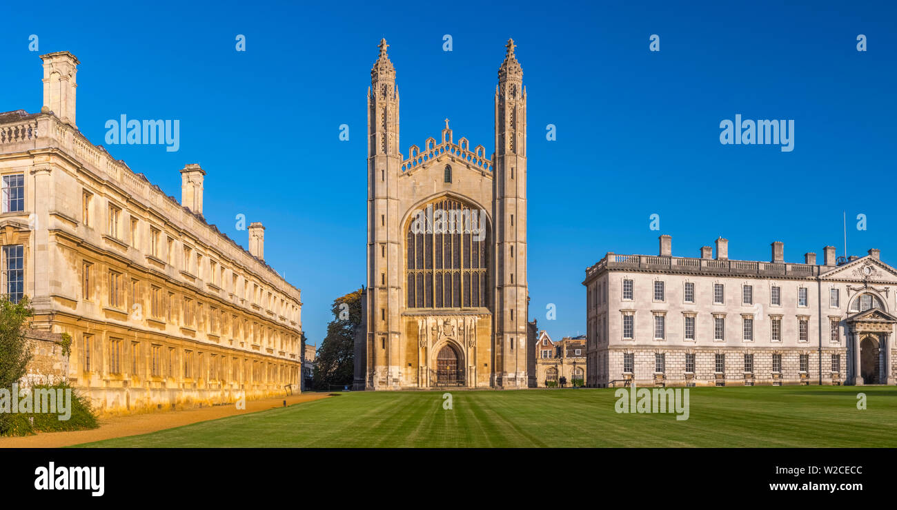 Royaume-uni, Angleterre, Cambridge, Cambridgeshire, le dos, King's College, King's College Chapel Banque D'Images