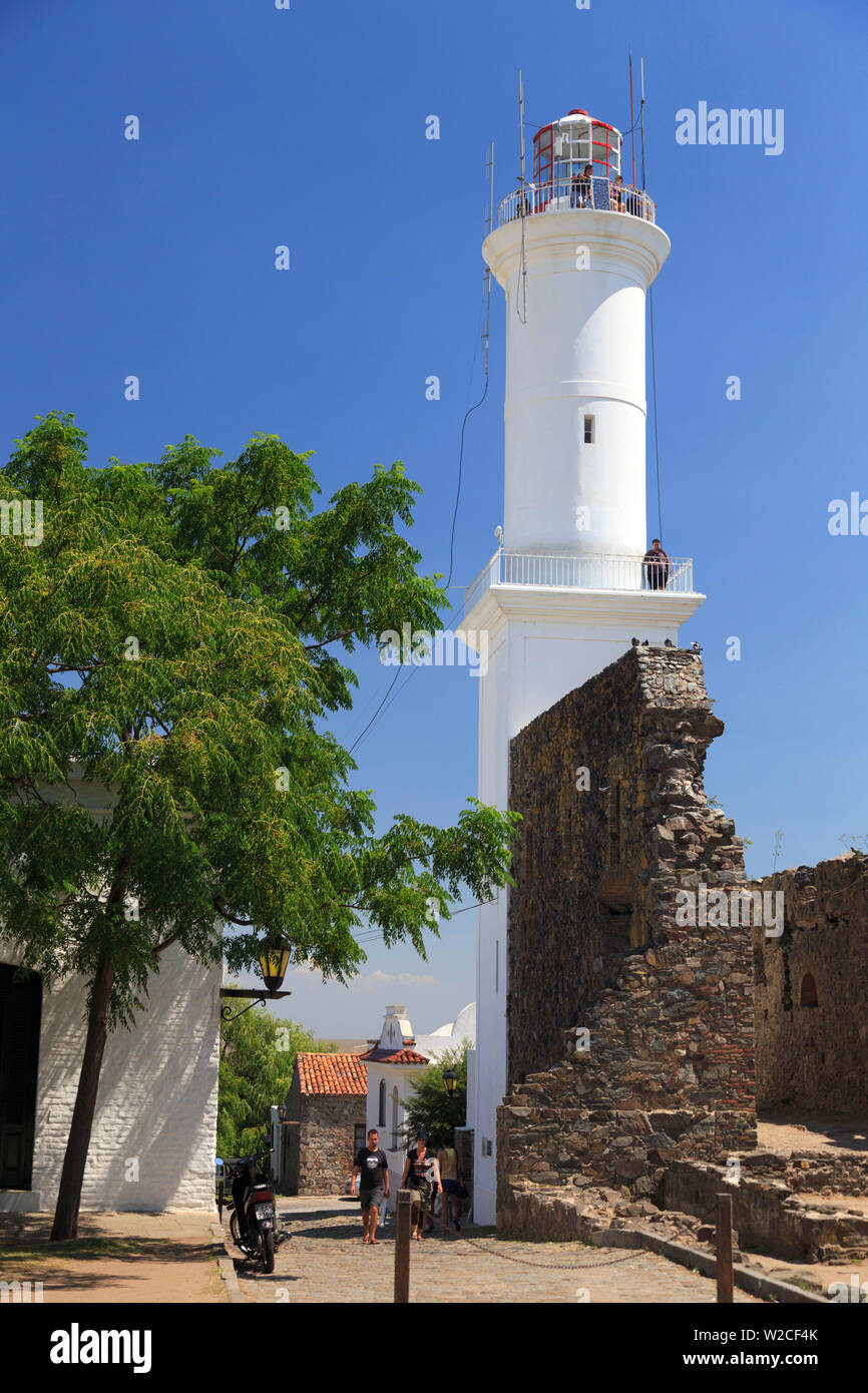 L'Uruguay, Colonia del Sacramento (Site du patrimoine mondial de l'UNESCO), lighthouse Banque D'Images