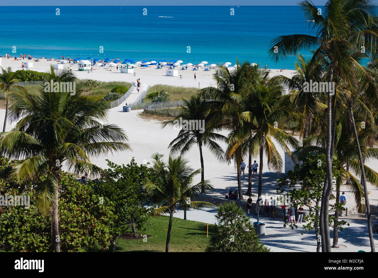 USA, Florida, Miami Beach, South Beach view Banque D'Images