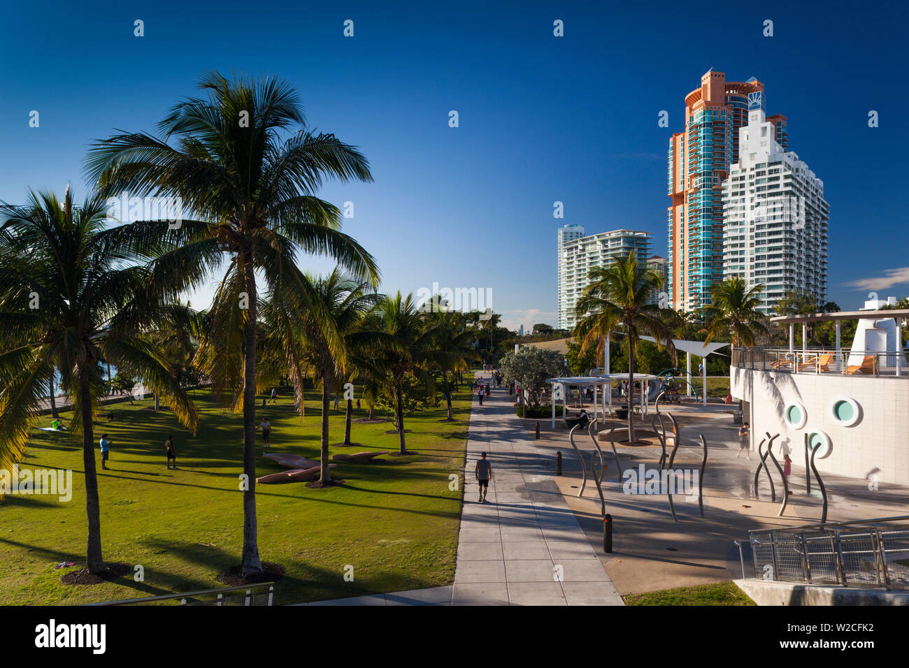 USA, Florida, Miami Beach, South Beach, South Pointe Park Banque D'Images