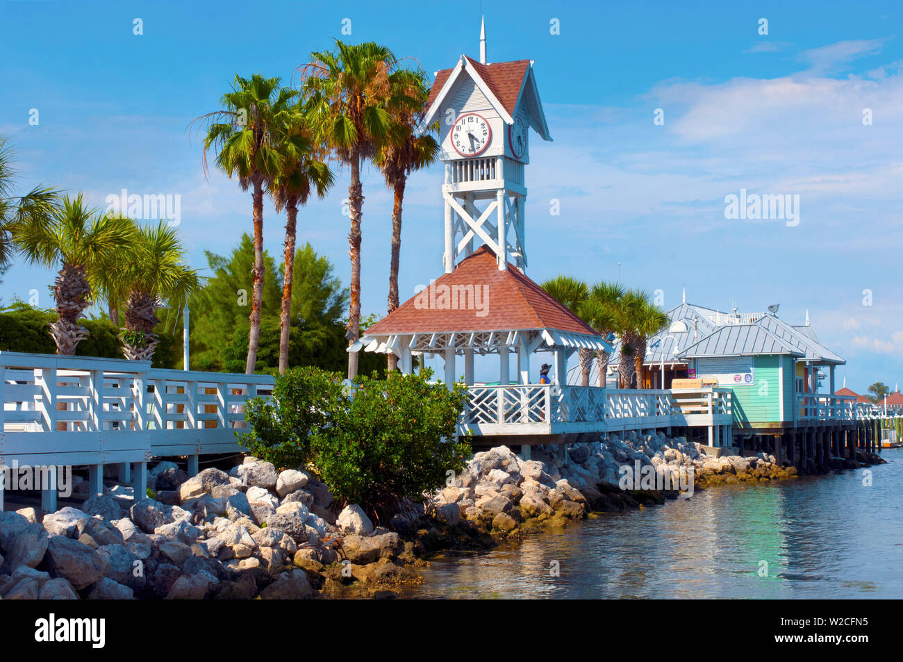 Anna Maria Island, Floride, jetée historique de Bridge Street, Brandenton Beach, Manatee Comté Banque D'Images