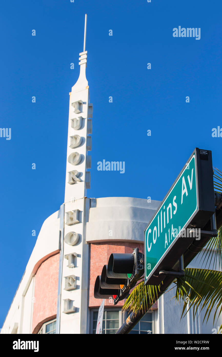Etats-unis, Miami, Miami Beach, South Beach, Collins Avenue, l'hôtel Tudor Banque D'Images