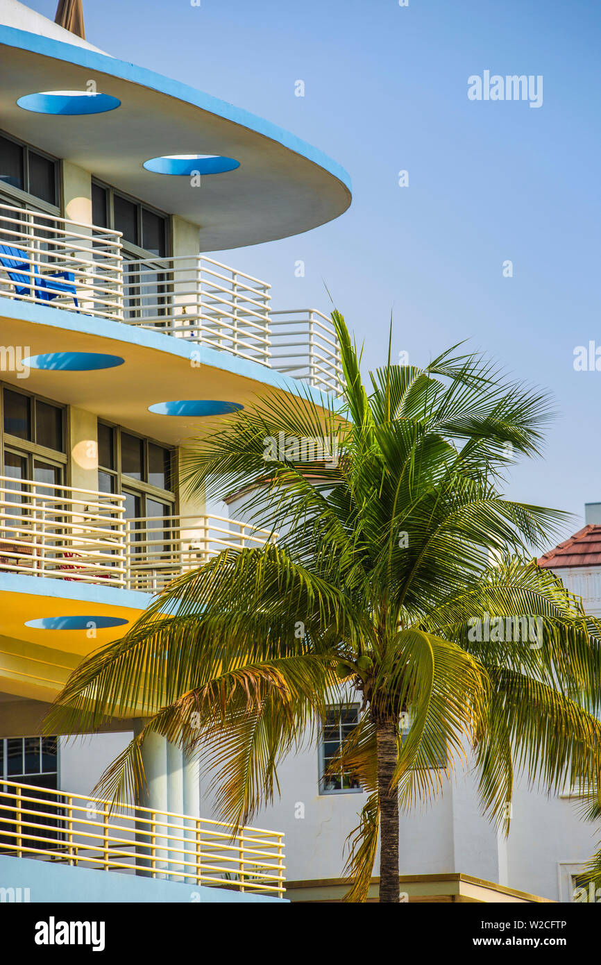 Etats-unis, Miami, Miami Beach, South Beach, Ocean Drive, le Congress Hotel Banque D'Images