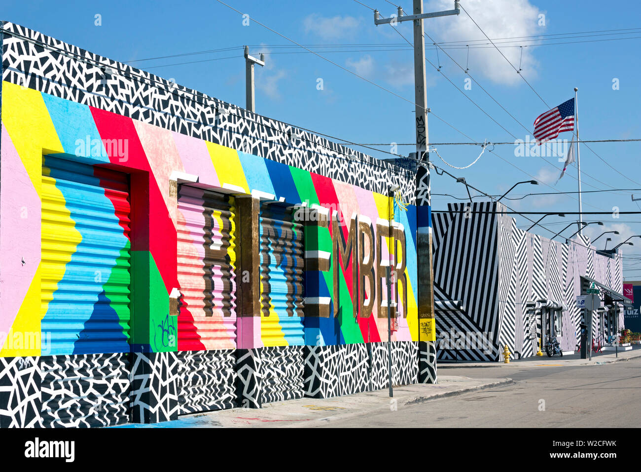 Street art Graffiti dans le Wynwood Art District de Miami, Floride, USA Banque D'Images