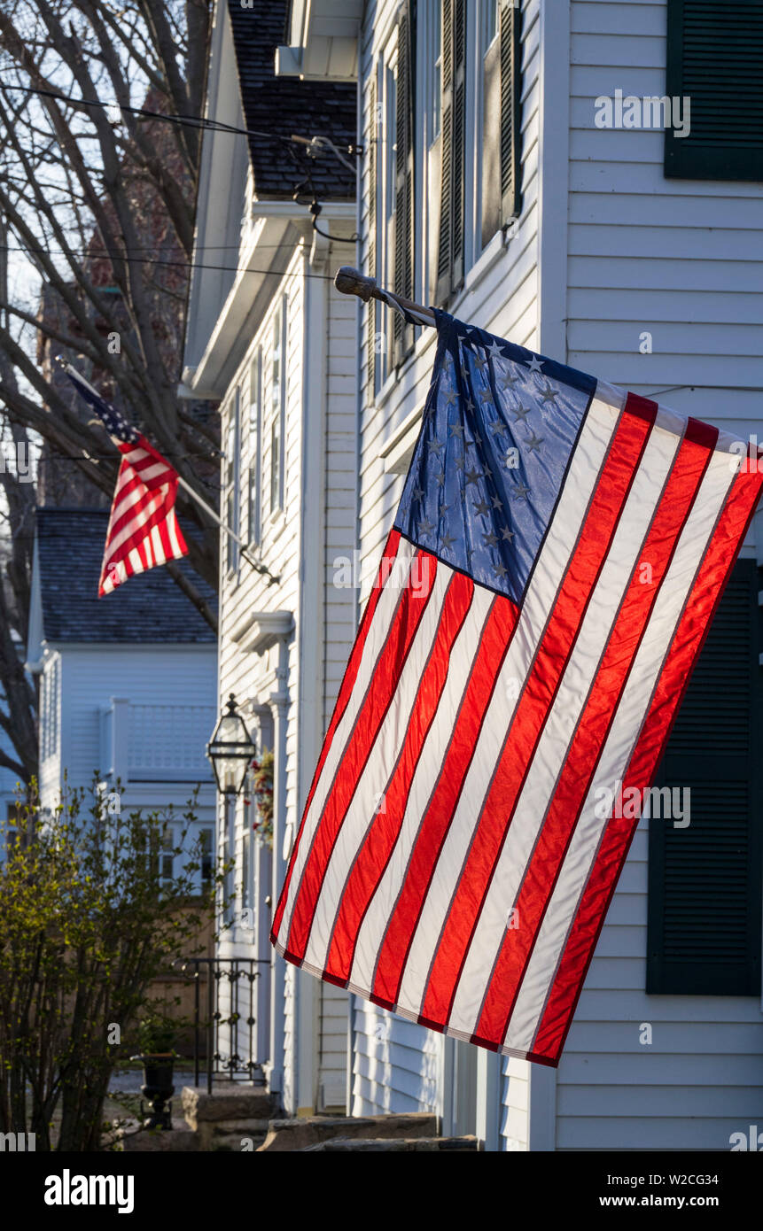 USA, Ohio, Essex, US flag Banque D'Images