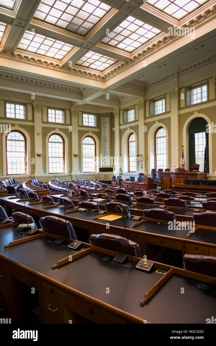 USA (Maine), Augusta, Maine State House, de la chambre de la Chambre des représentants de l'État Banque D'Images