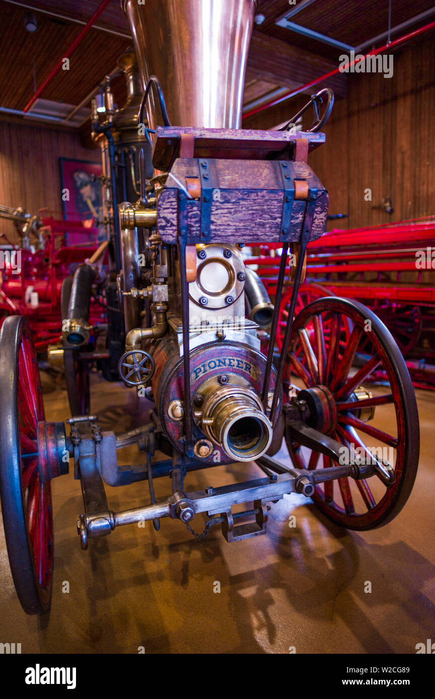 USA, Pennsylvania, Philadelphia, Firemens Hall Museum, de lutte contre l'incendie Banque D'Images