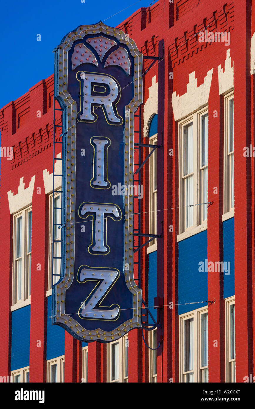 USA, Géorgie, du Nouveau-Brunswick, de signer pour le Ritz Theatre Banque D'Images