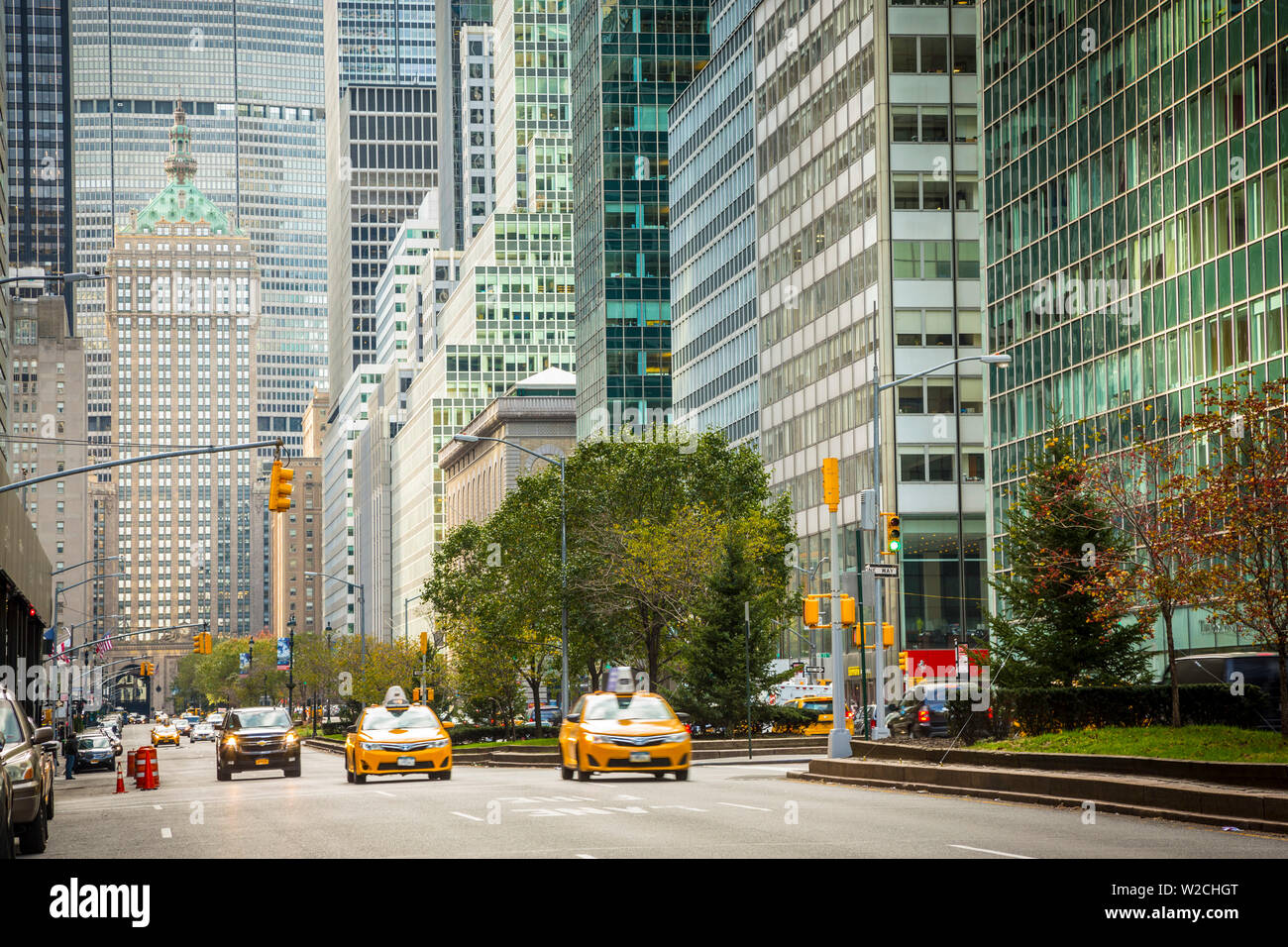 Park Avenue, Manhattan, New York City, New York, USA Banque D'Images