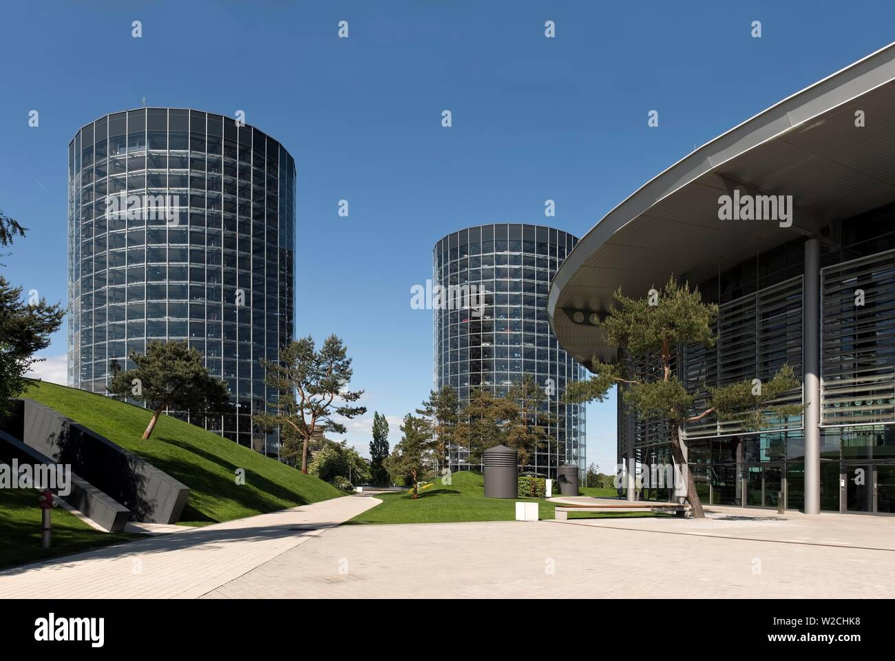 Location de Tours et de la clientèle, l'Autostadt Wolfsburg, Wolfsburg, Basse-Saxe, Allemagne Banque D'Images