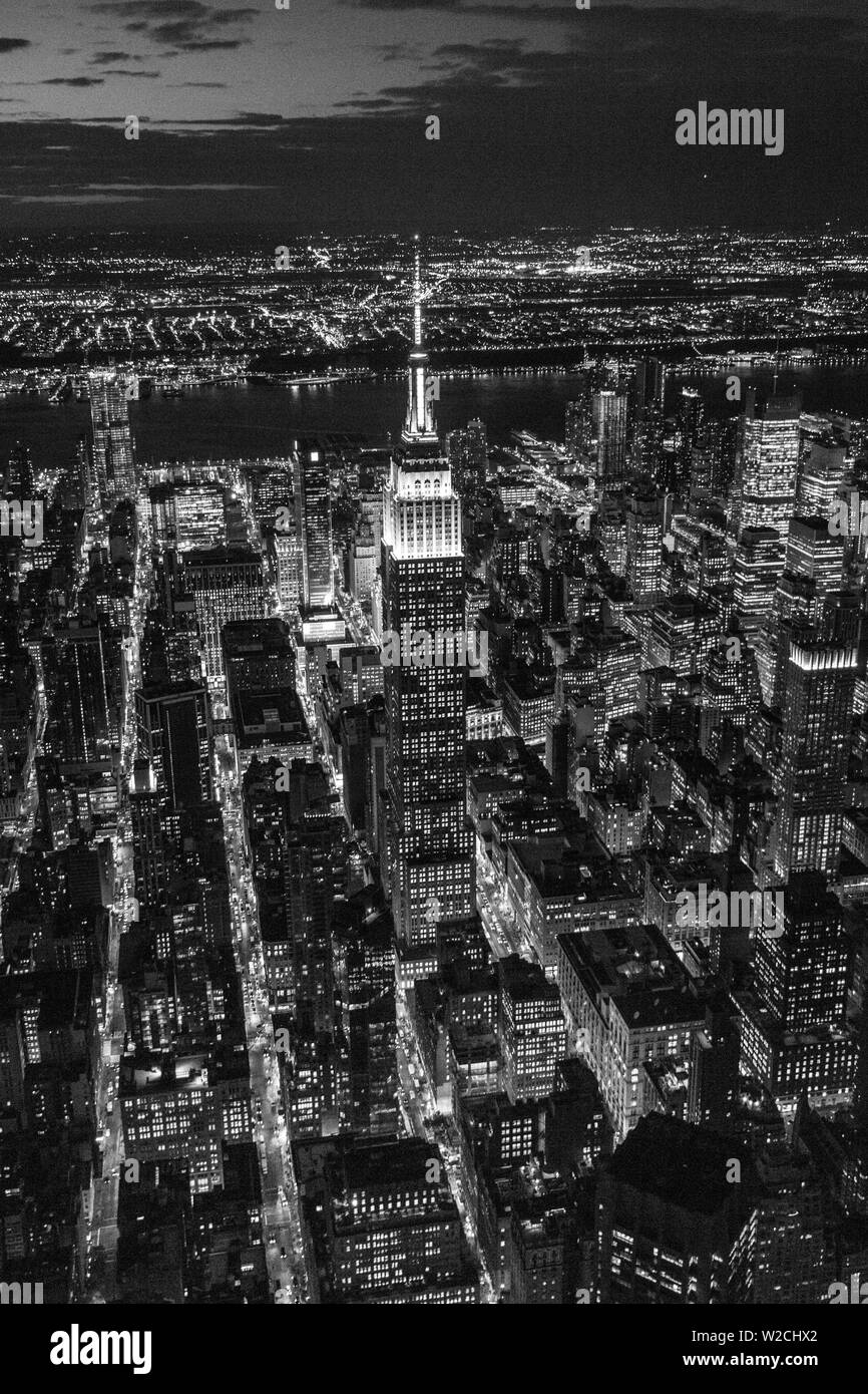 Empire State Building et Manhattan, New York City, New York, USA Banque D'Images