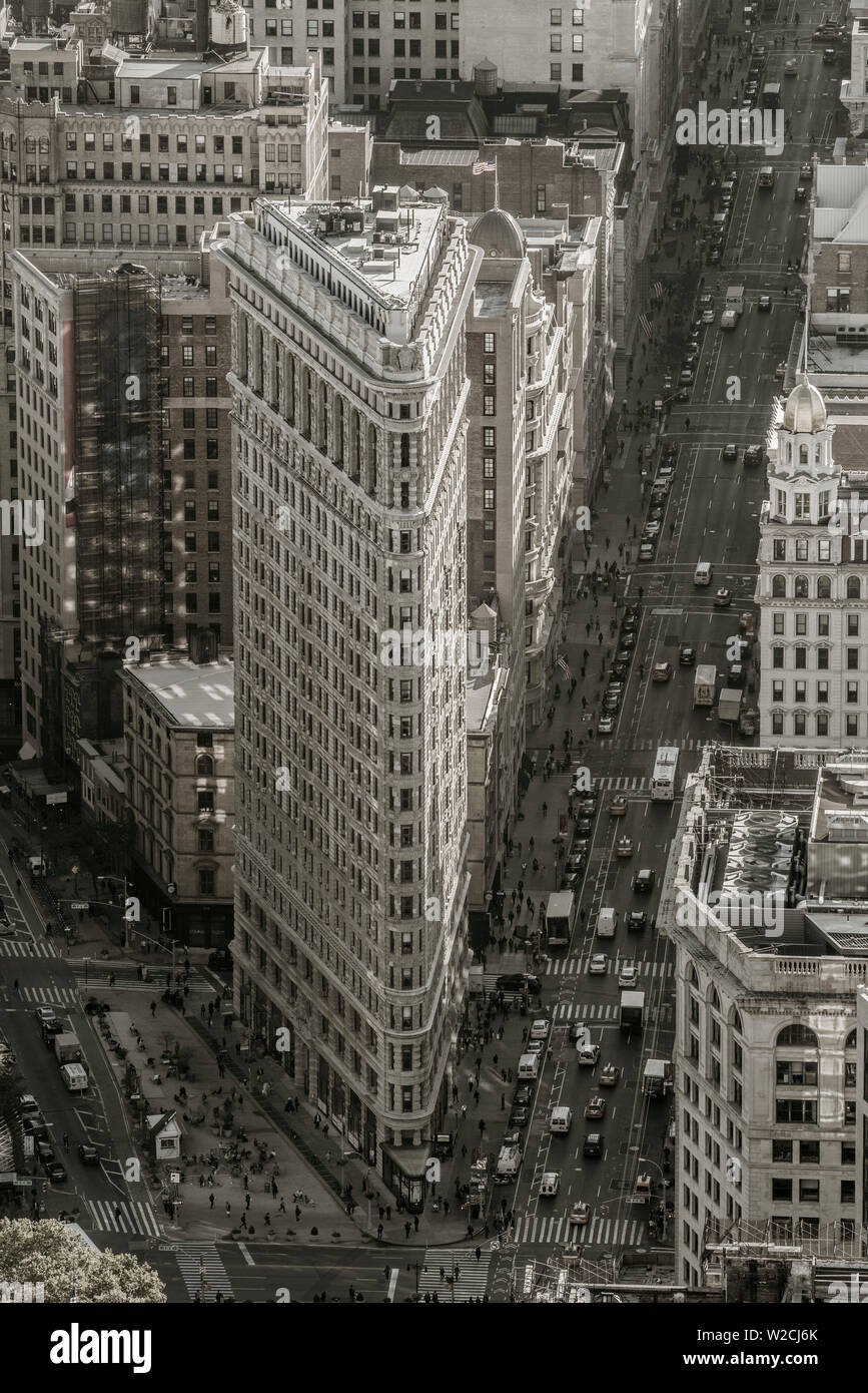USA, New York, Manhattan, Midtown, le Flatiron Building Banque D'Images