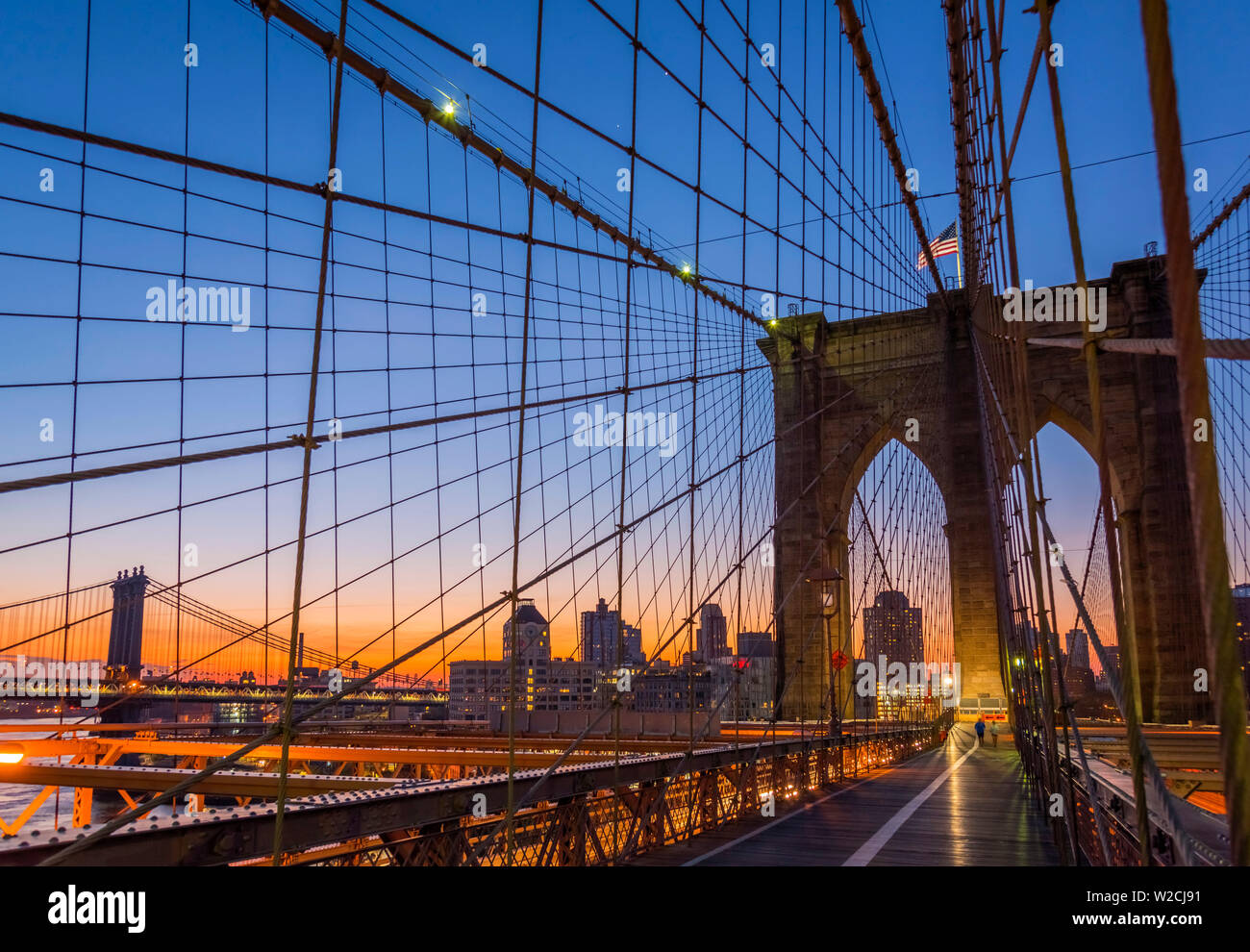 USA, New York, Brooklyn Bridge Banque D'Images