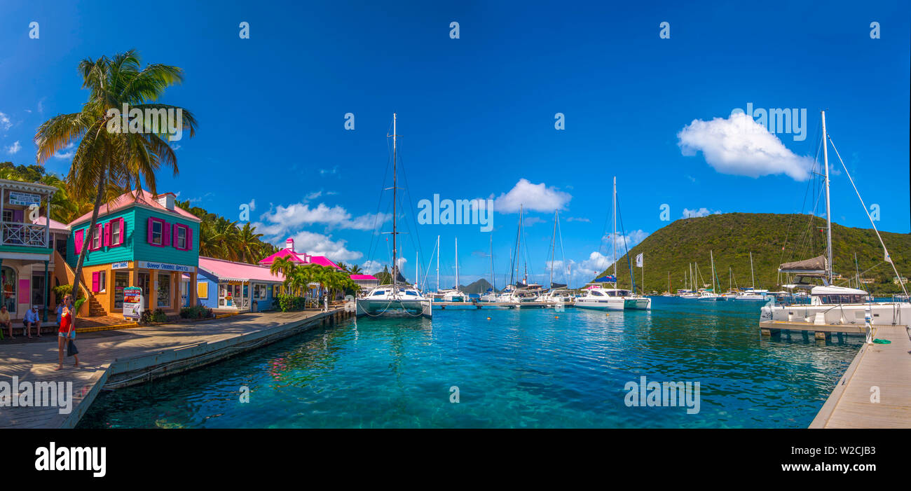 Caraïbes, îles Vierges britanniques, Tortola, Sopers Hole Banque D'Images