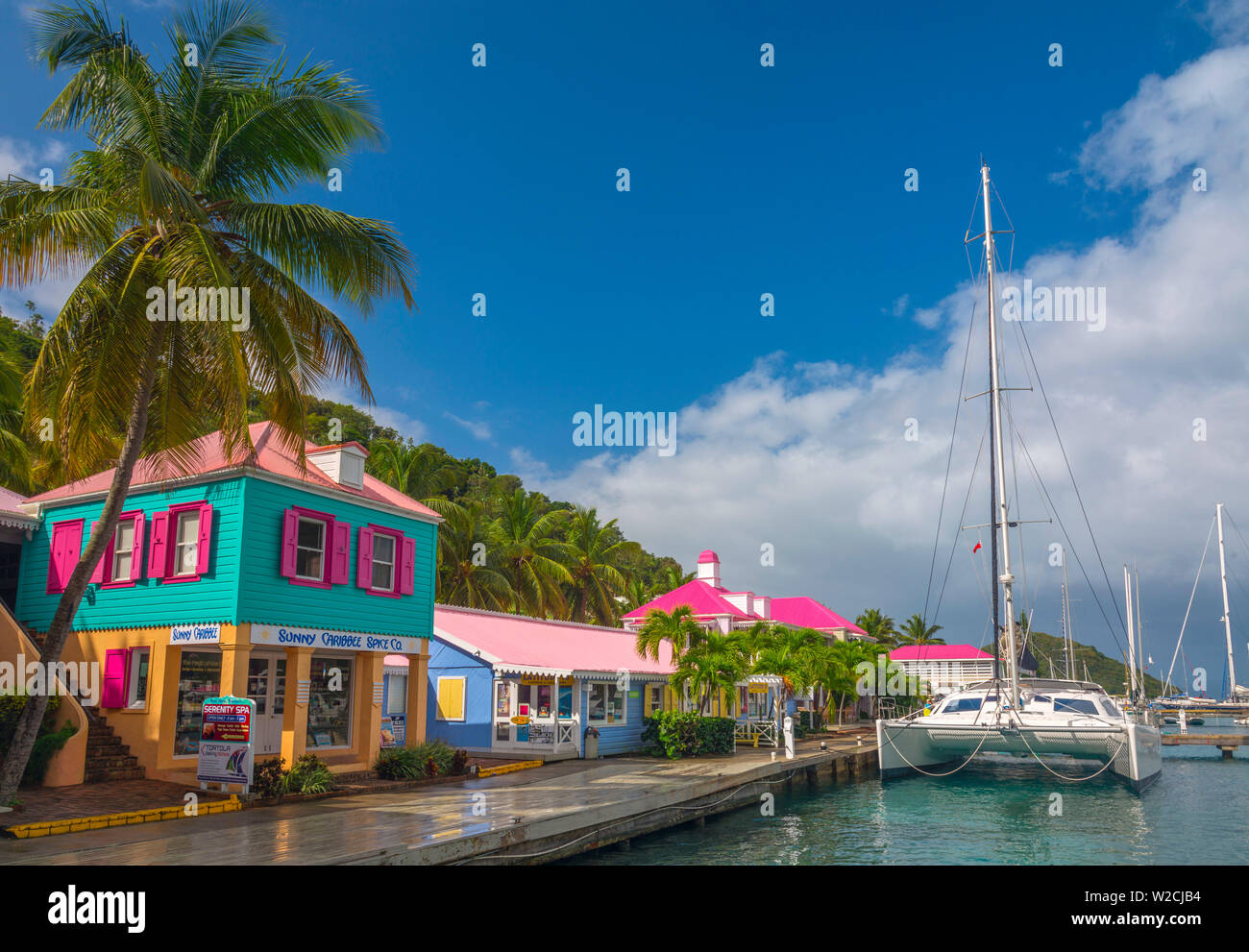 Caraïbes, îles Vierges britanniques, Tortola, Sopers Hole Banque D'Images