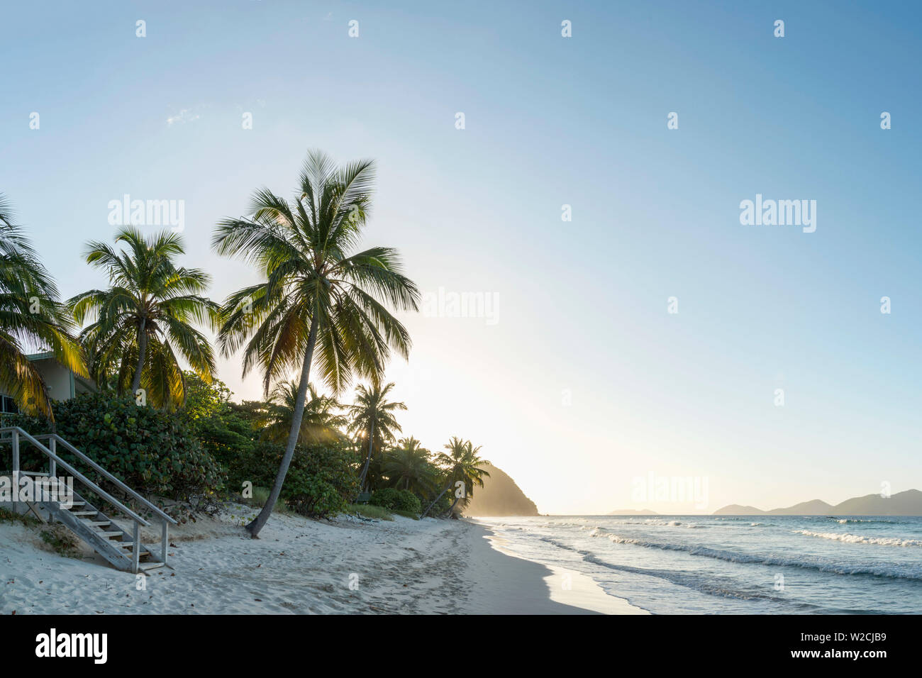 Caraïbes, îles Vierges britanniques, Tortola, Long Bay, Long Bay Beach Banque D'Images