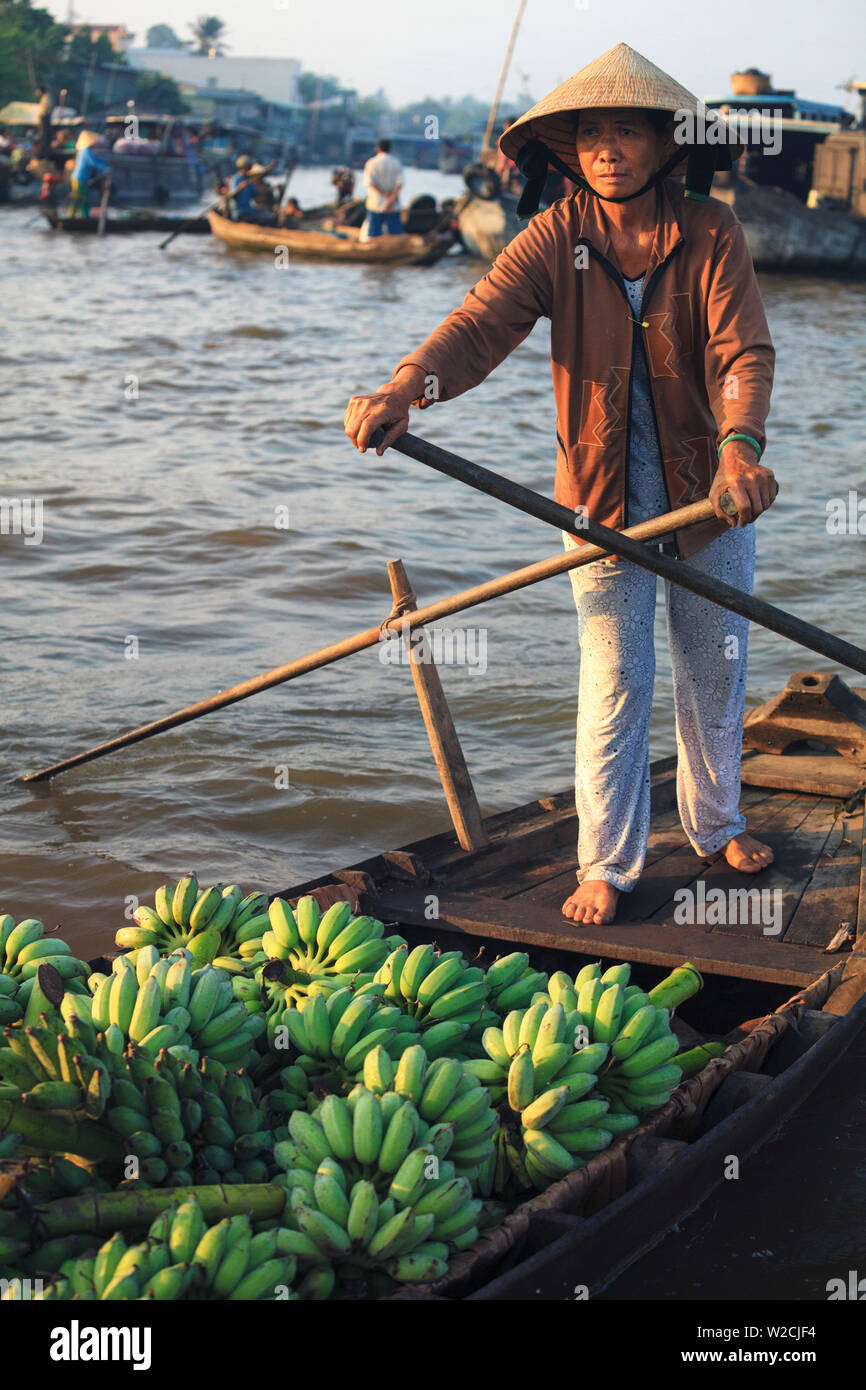 Vietnam, le delta du Mékong, Can Tho, le marché flottant de Cai Rang Banque D'Images