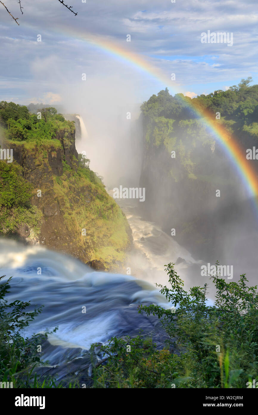 Le Zimbabwe, les chutes Victoria, Victoria Falls National Park pendant la saison des pluies (UNESCO Site) Banque D'Images