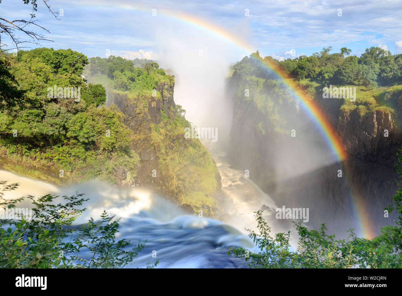 Le Zimbabwe, les chutes Victoria, Victoria Falls National Park pendant la saison des pluies (UNESCO Site) Banque D'Images