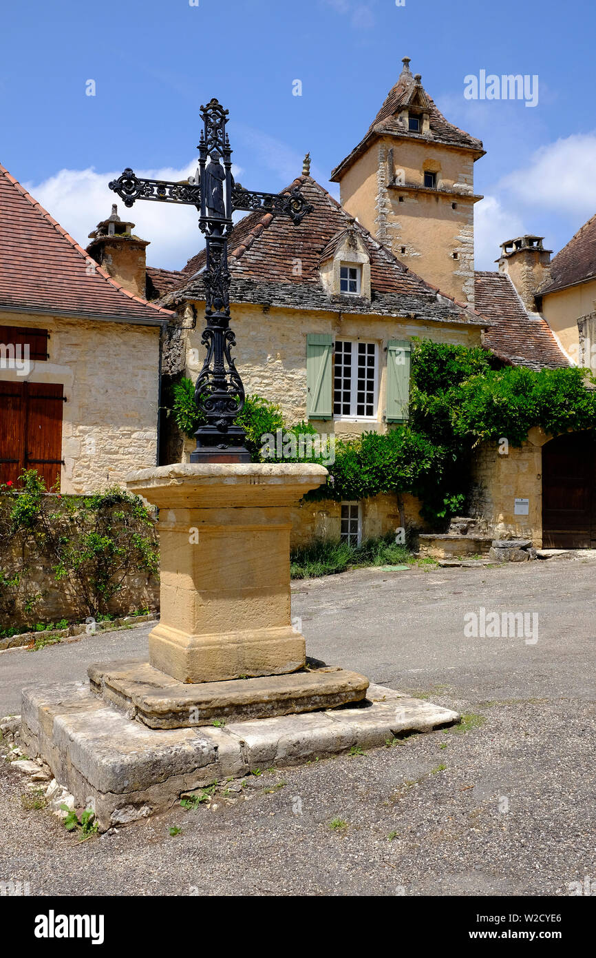 Lherm, vallée du Lot, France Banque D'Images