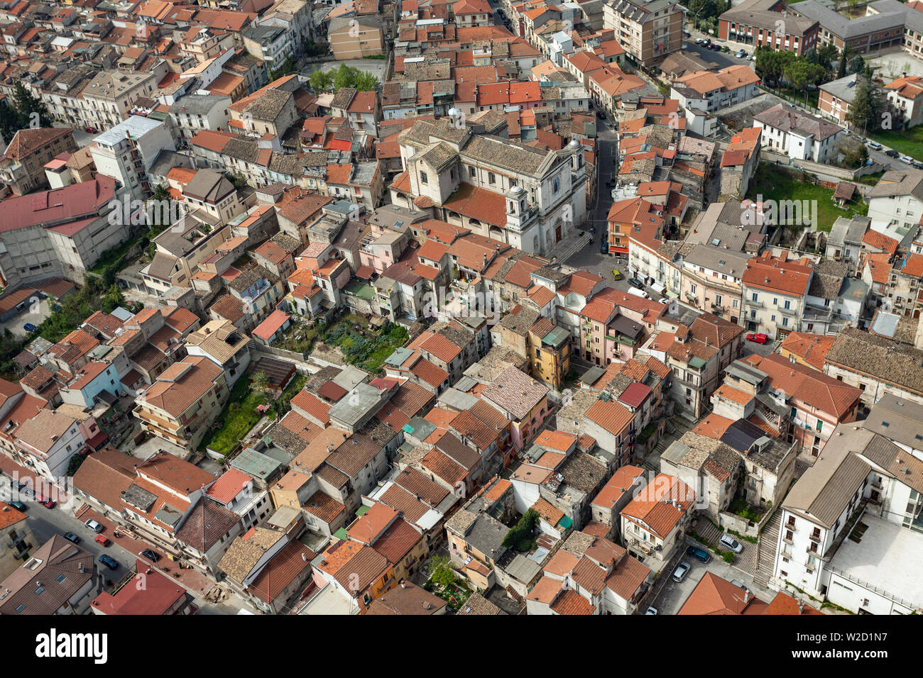 Vue aérienne de la ville de Sasso Marconi Banque D'Images