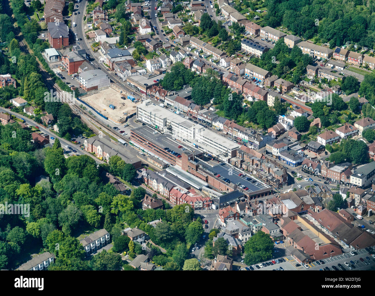 Ville de Surrey de Caterham, de l'air, Angleterre du Sud-Est, Royaume-Uni Banque D'Images