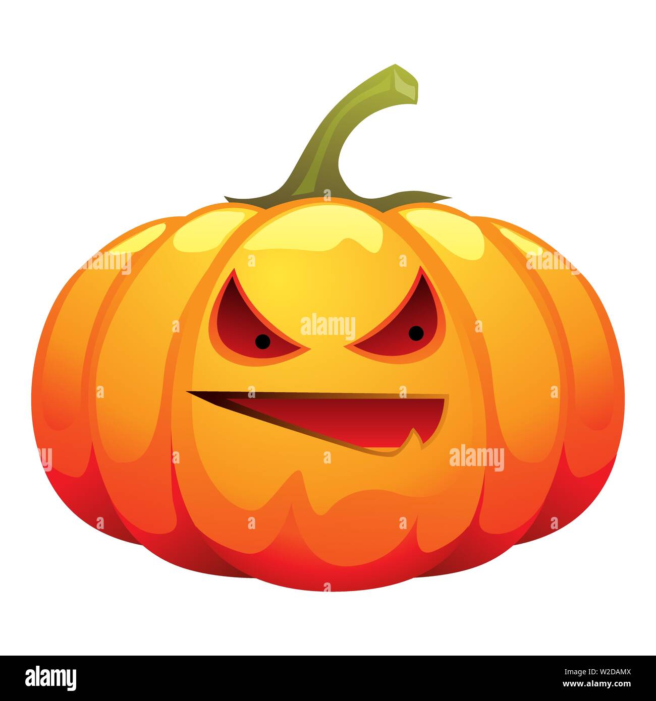 Happy Halloween illustration de citrouille en colère. Illustration de Vecteur