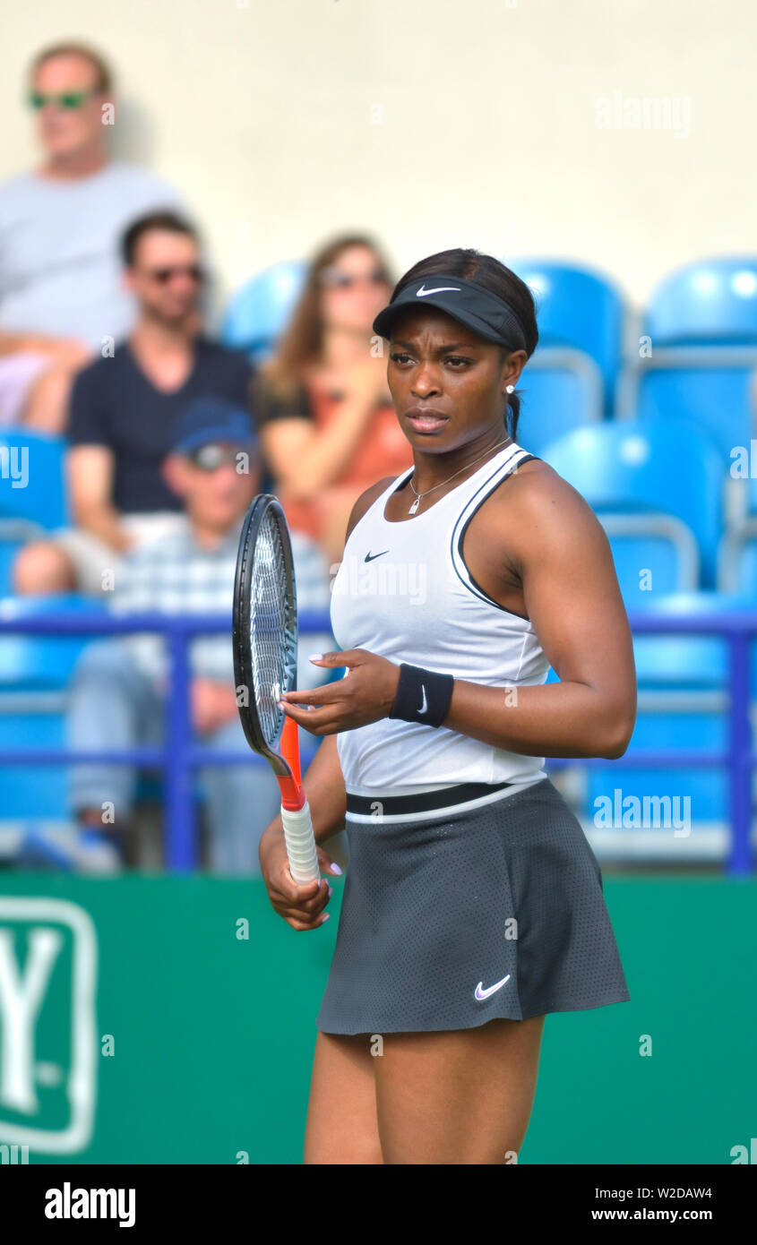 Sloane Stephens (USA) jouant sur cour 1 à la nature internationale de la vallée, le Devonshire Park, Eastbourne, Royaume-Uni. 24 Juin 2019 Banque D'Images