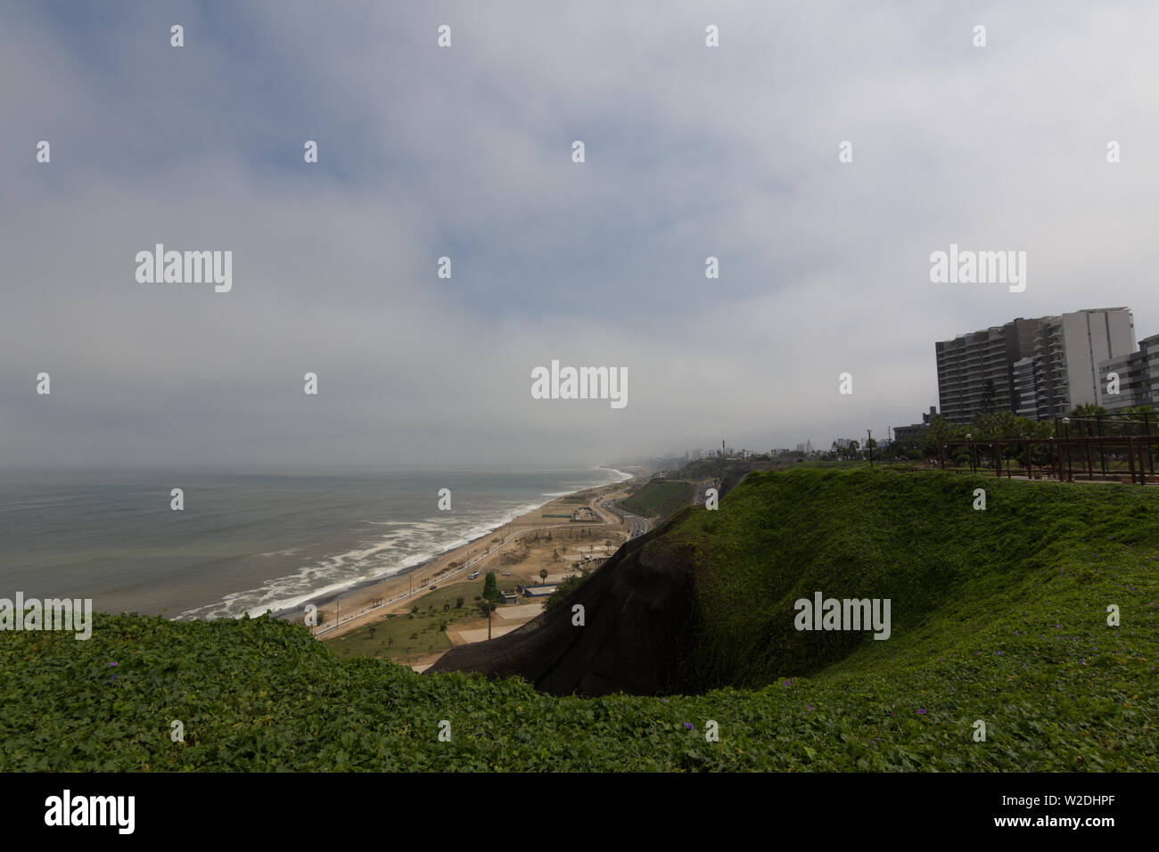 Lima, falaises de Miraflores Banque D'Images