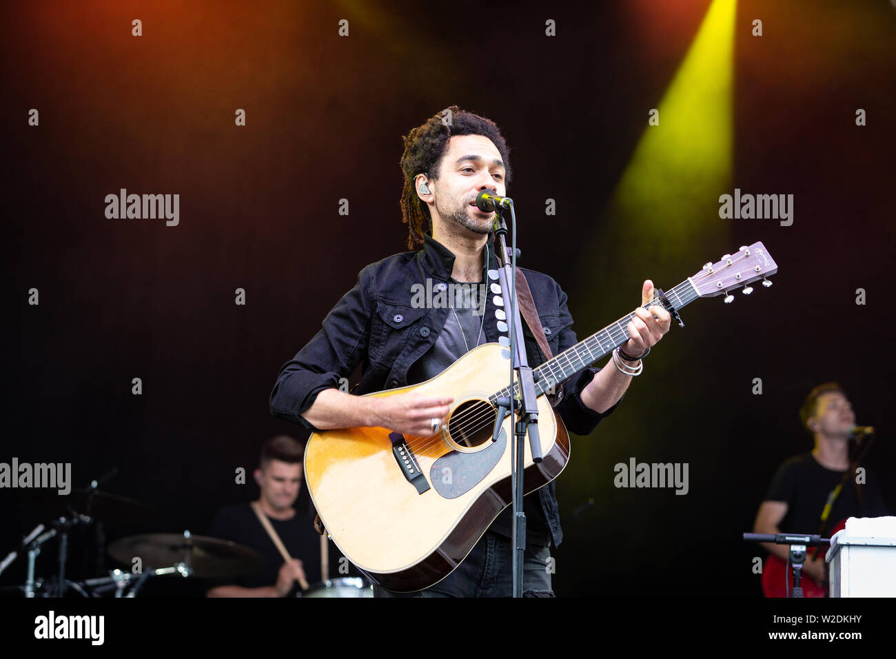 Les Shires en concert au Festival 2019 Cornbury, Chadlington, Oxfordshire Banque D'Images